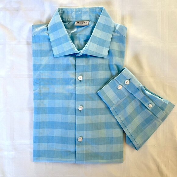 Reaction Kenneth Cole Slim Fit Dress Shirt Size 32/33 15 1/2 - Picture 1 of 13